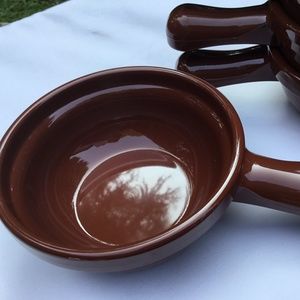 Set of 6 Lenox Brown 8 oz. Handled Soup Bo…